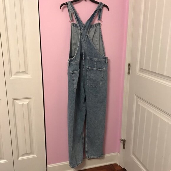 We The Free Ziggy Blue Denim Overalls Relaxed Fit Size Large - Picture 6 of 7